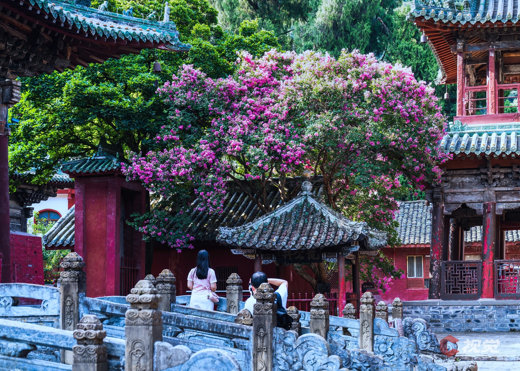 A scenic view of Mianyang Pingwu Baoensi