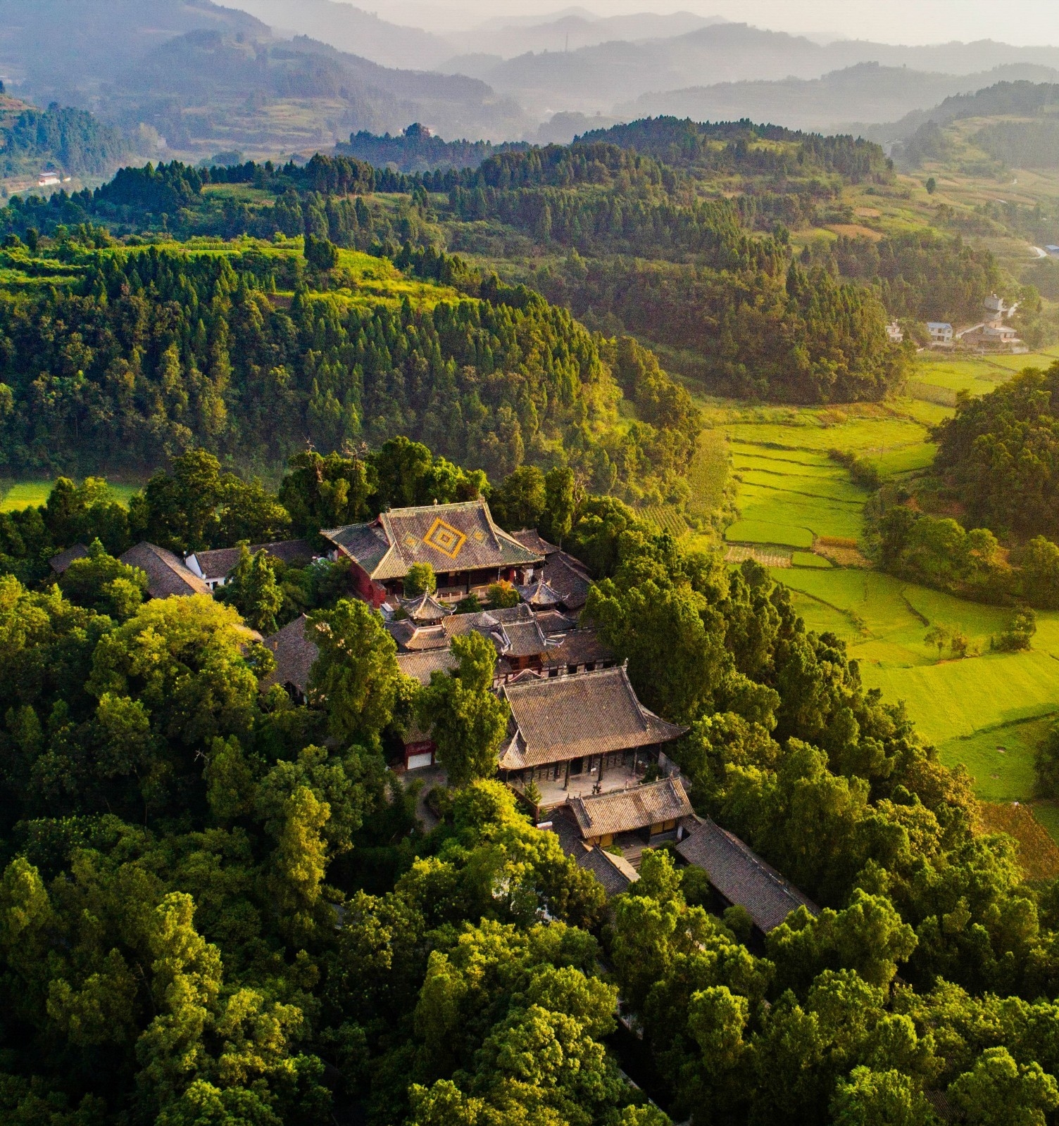 A scenic view of Mianyang Qijiang Yamuqun
