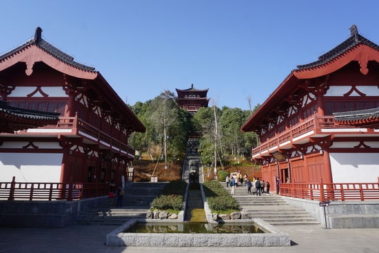 A scenic view of Mianyang Qinglinkou Gujianzhuqun