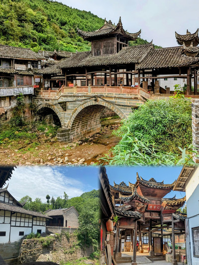 A scenic view of Mianyang Qinglinkou Gujianzhuqun