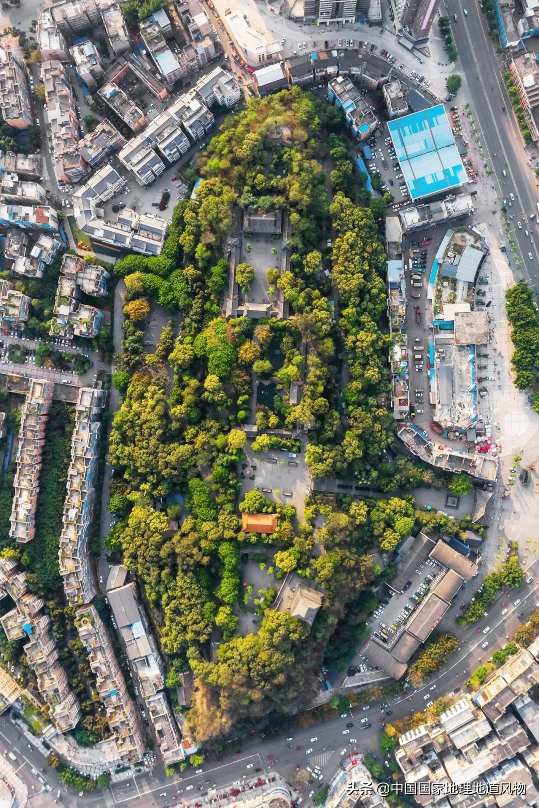 A scenic view of Mianyang Qinglinkou Gujianzhuqun