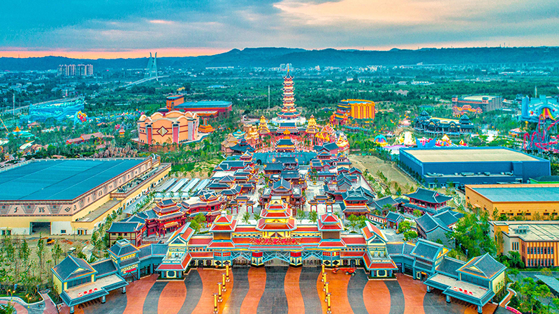 A scenic view of Mianyang Yongpingbao Gucheng