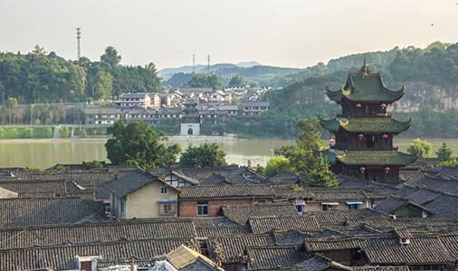 A scenic view of Nanchong Langzhong Guanyinsi