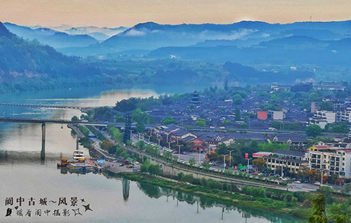 A scenic view of Nanchong Langzhong Guanyinsi