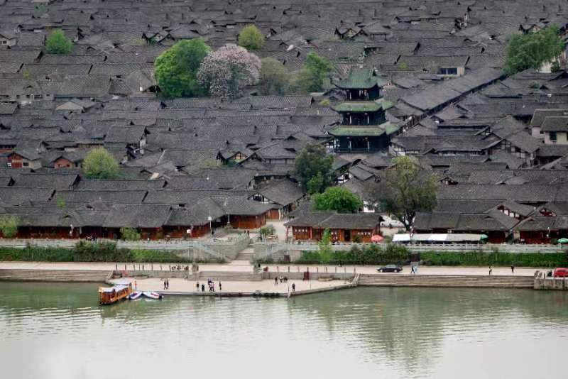 A scenic view of Nanchong Langzhong Guanyinsi