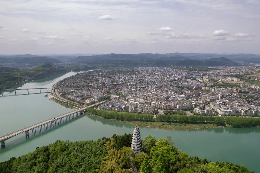 A scenic view of Nanchong Langzhong Guanyinsi