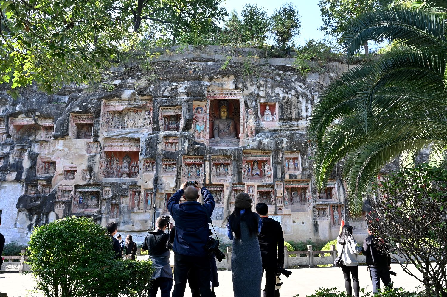 A scenic view of Nanchong Nanbu Guanyinan Dadian