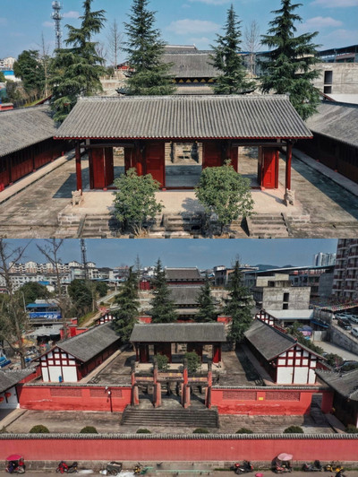 A scenic view of Nanchong Xichong Wenmiao
