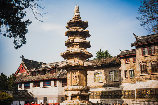 A scenic view of Nanjing Qixiasi Shelita