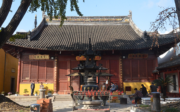 A scenic view of Nantong Tianningsi
