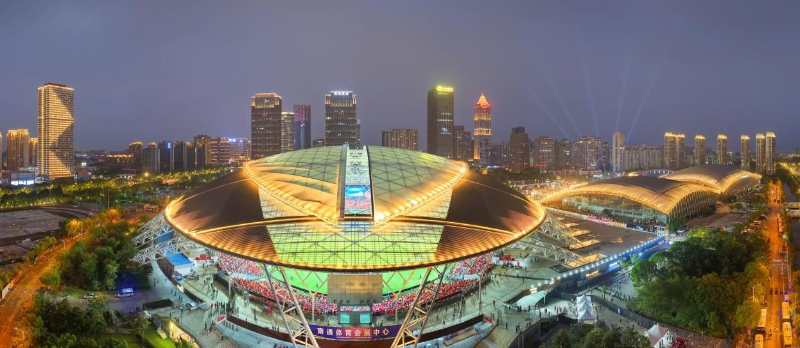 A scenic view of Nantong Tongchong Haitai Zongshanghui Dalou