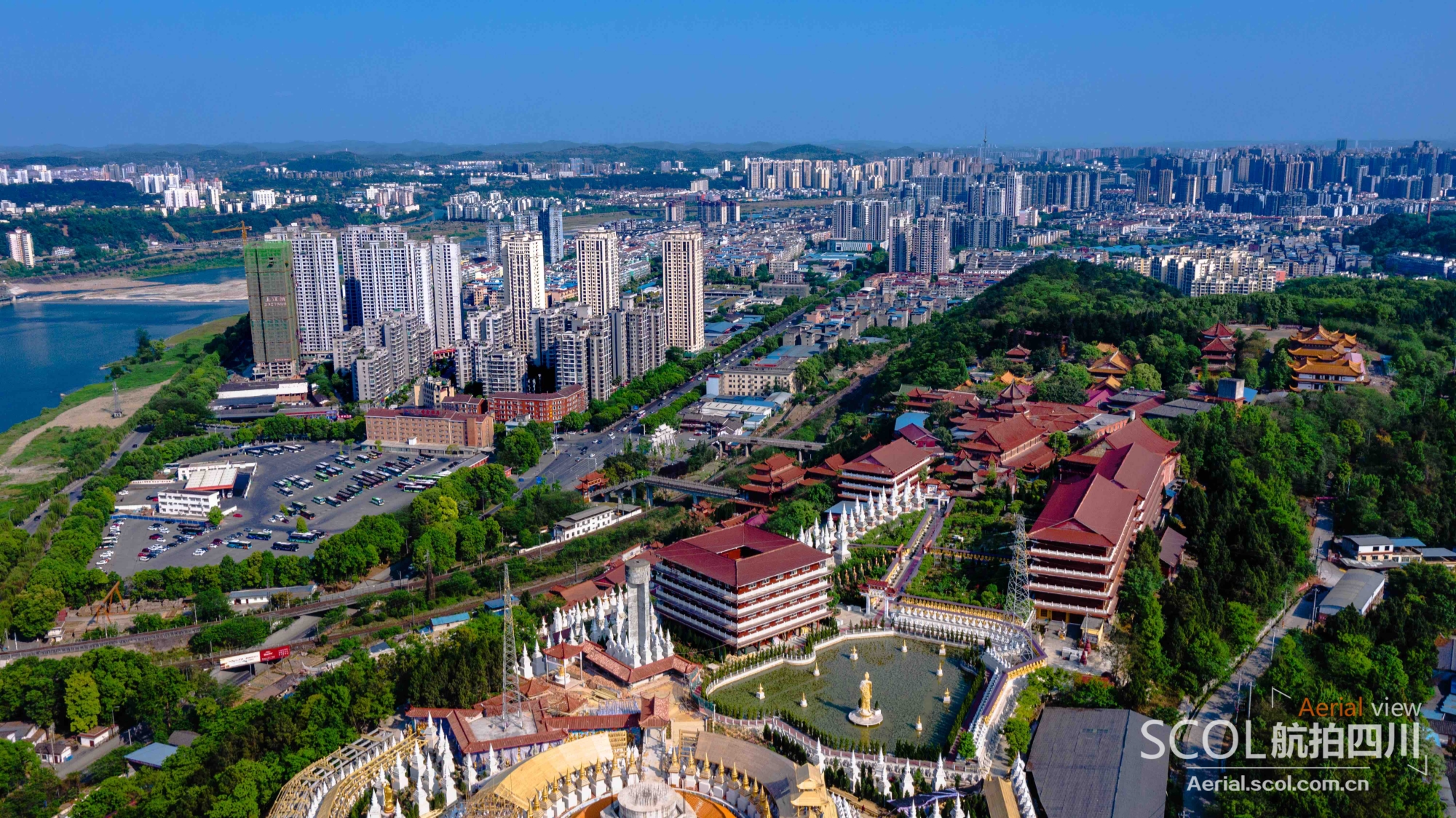 A scenic view of Neijiang Shengshuisi