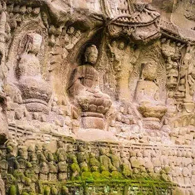 A scenic view of Neijiang Xianglongshan Moya Zaoxiang