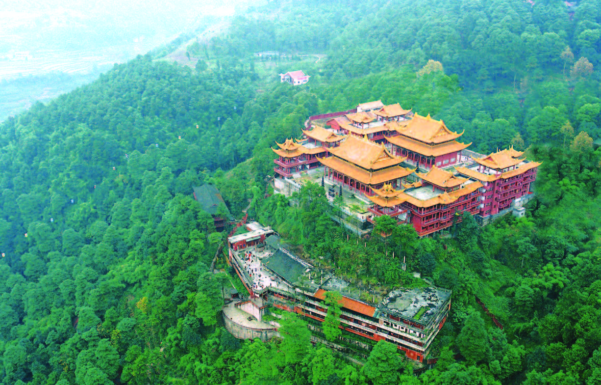 A scenic view of Neijiang Yanshenmiao