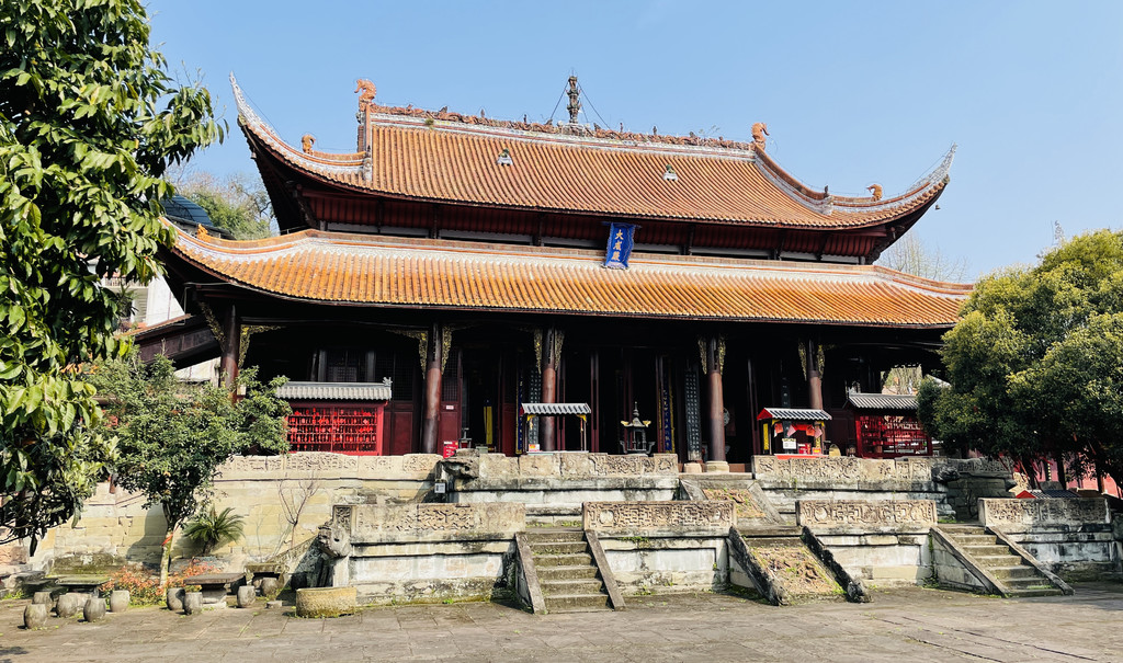 A scenic view of Neijiang Zizhong Wenmiao Wu Miao