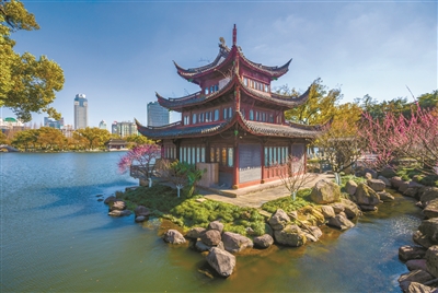 A scenic view of Ningbo Dongqianhu Muzangqun