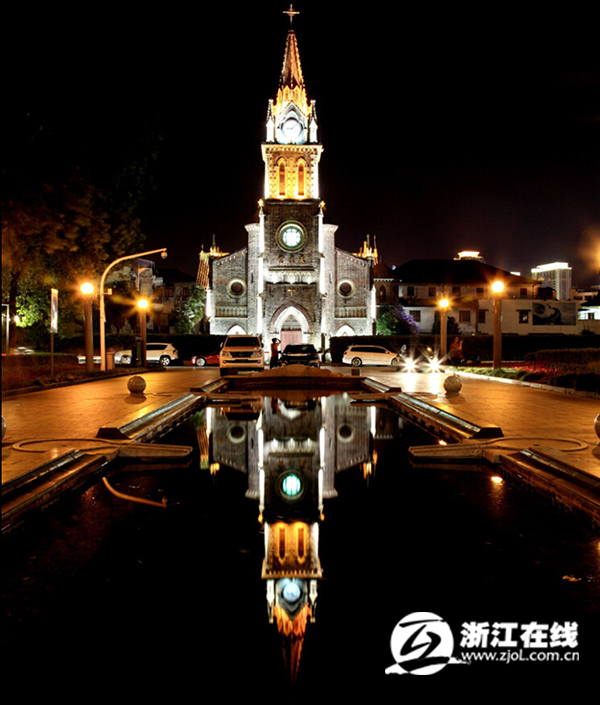 A scenic view of Ningbo Jiangbei Tianzhutang