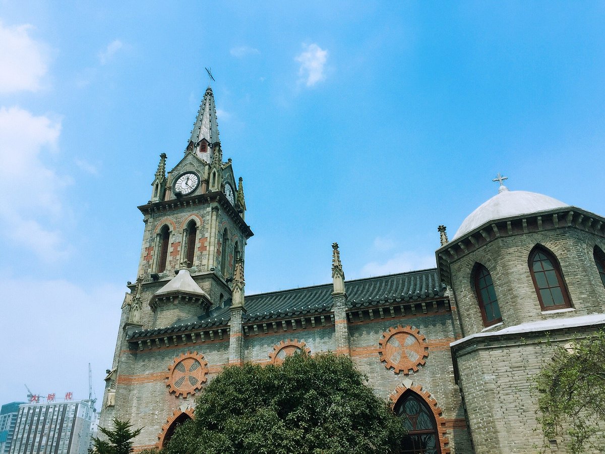 A scenic view of Ningbo Jiangbei Tianzhutang