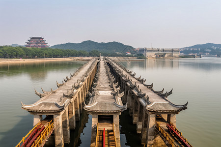 A scenic view of Ningbo Nandu Guangjiqiao