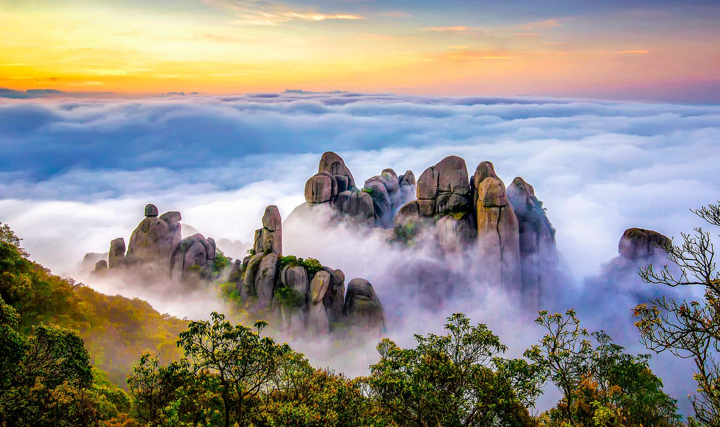 A scenic view of Ningde Fujian Shushou Taiwan Jiangshi Muqun