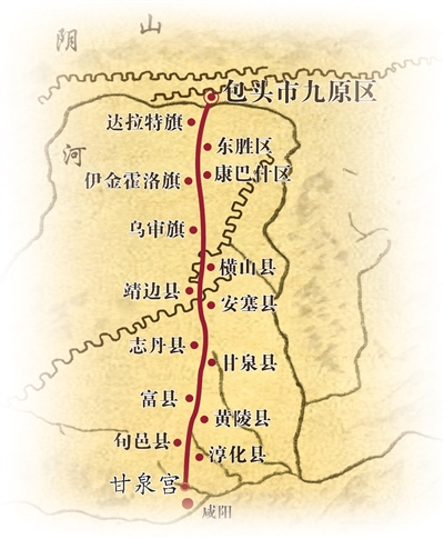 A scenic view of Ordos Qinzhidaoyizhi