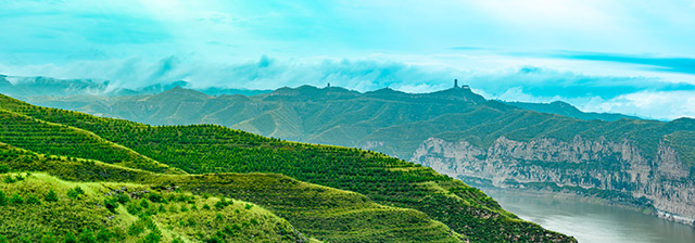 A scenic view of Ordos Zhungeerzhao