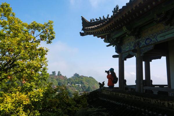 A scenic view of Pingliang Kongtongshan Gujianzhuqun