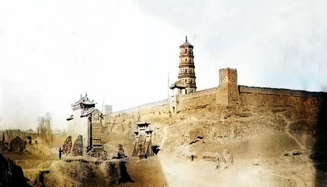 A scenic view of Pingliang Yanensi Ta