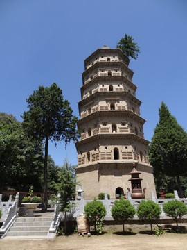 A scenic view of Pingliang Yanensi Ta