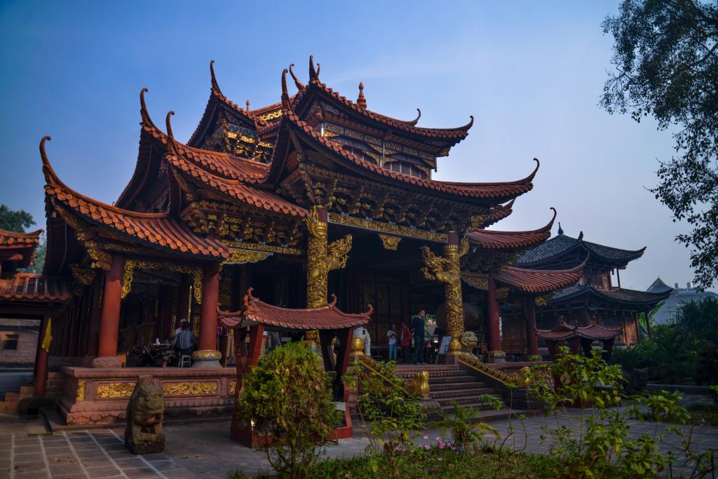 A scenic view of Puer Jinggu Daizu Fosi Jianzhuqun