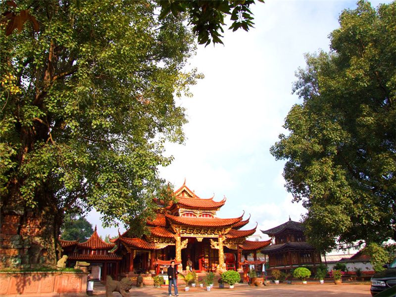 A scenic view of Puer Jinggu Daizu Fosi Jianzhuqun