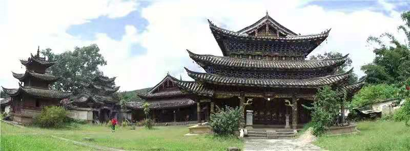 A scenic view of Puer Jinggu Daizu Fosi Jianzhuqun