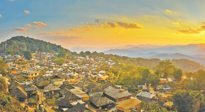 A scenic view of Puer Jingmai Guchayuan