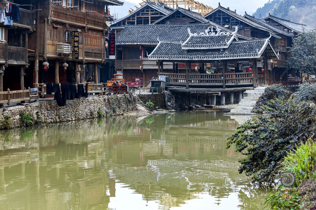 A scenic view of Qiandongnan Diping Fengyuqiao