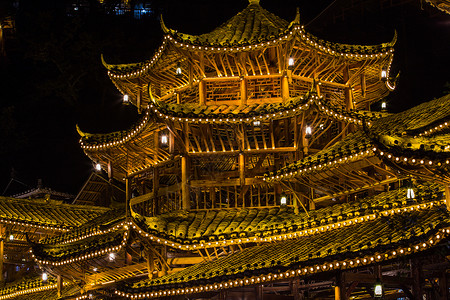 A scenic view of Qiandongnan Jingou Fengyuqiao