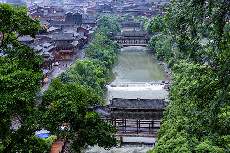 A scenic view of Qiandongnan Jingou Fengyuqiao
