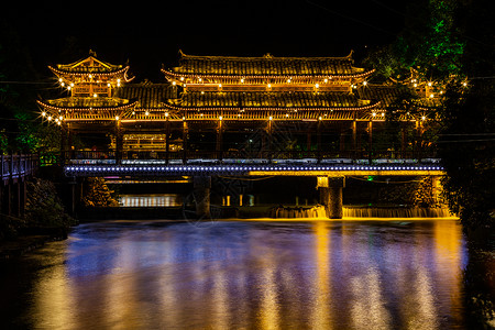 A scenic view of Qiandongnan Jingou Fengyuqiao