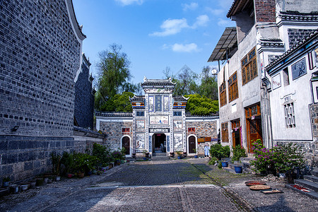 A scenic view of Qiandongnan Jiuzhou Gujianzhuqun