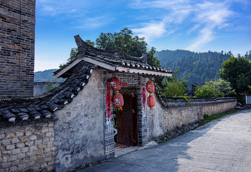 A scenic view of Qiandongnan Jiuzhou Gujianzhuqun
