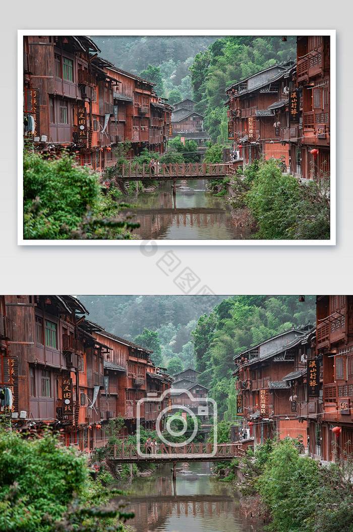 A scenic view of Qiandongnan Longli Gujianzhuqun