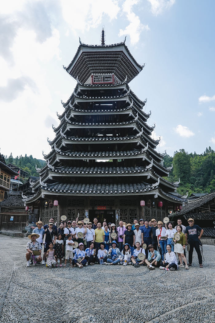 A scenic view of Qiandongnan Rongjiang Dalicun Gujianzhuqun