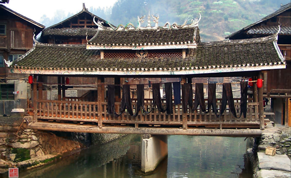 A scenic view of Qiandongnan Shudong Duzhu Gulou