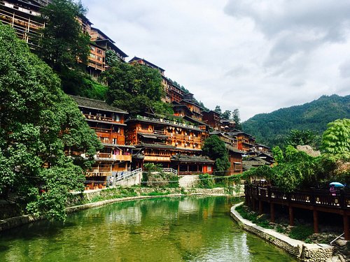 A scenic view of Qiandongnan Zhenyuan Chengqiang