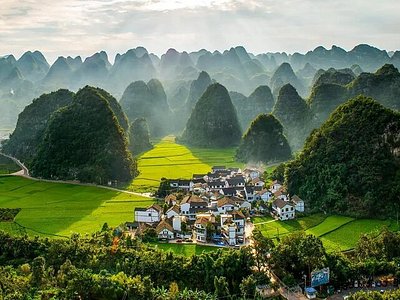 A scenic view of Qianxinan Jiaole Muqun
