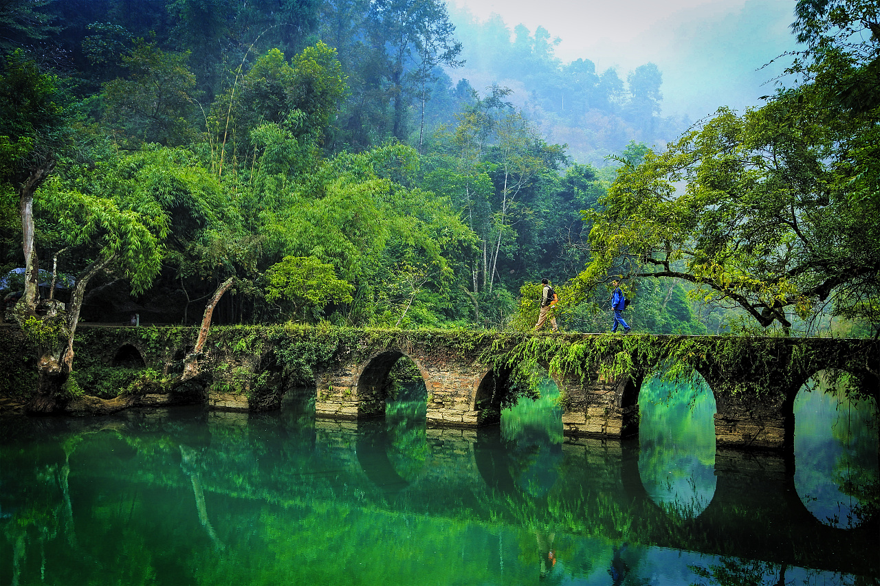 A scenic view of Qianxinan Jiaole Muqun