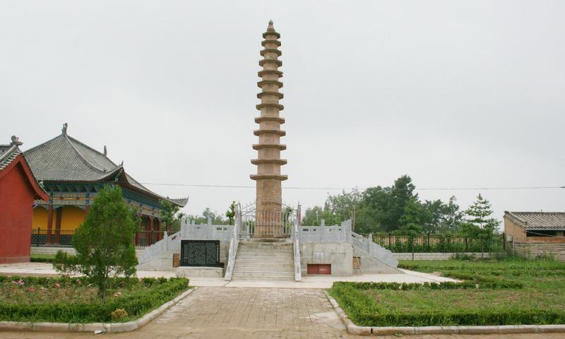 A scenic view of Qingyang Baima Zaoxiangta