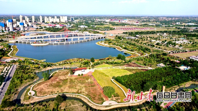 A scenic view of Qingyang Donghuachi Ta