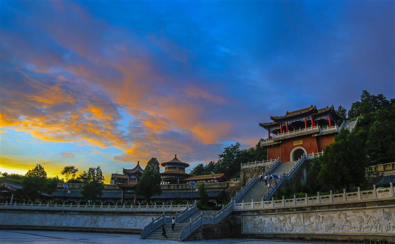 A scenic view of Qingyang Huanxian Ta