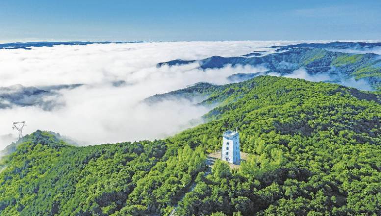 A scenic view of Qingyang Huanxian Ta