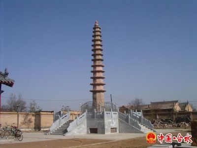A scenic view of Qingyang Shuangtasi Zaoxiangta